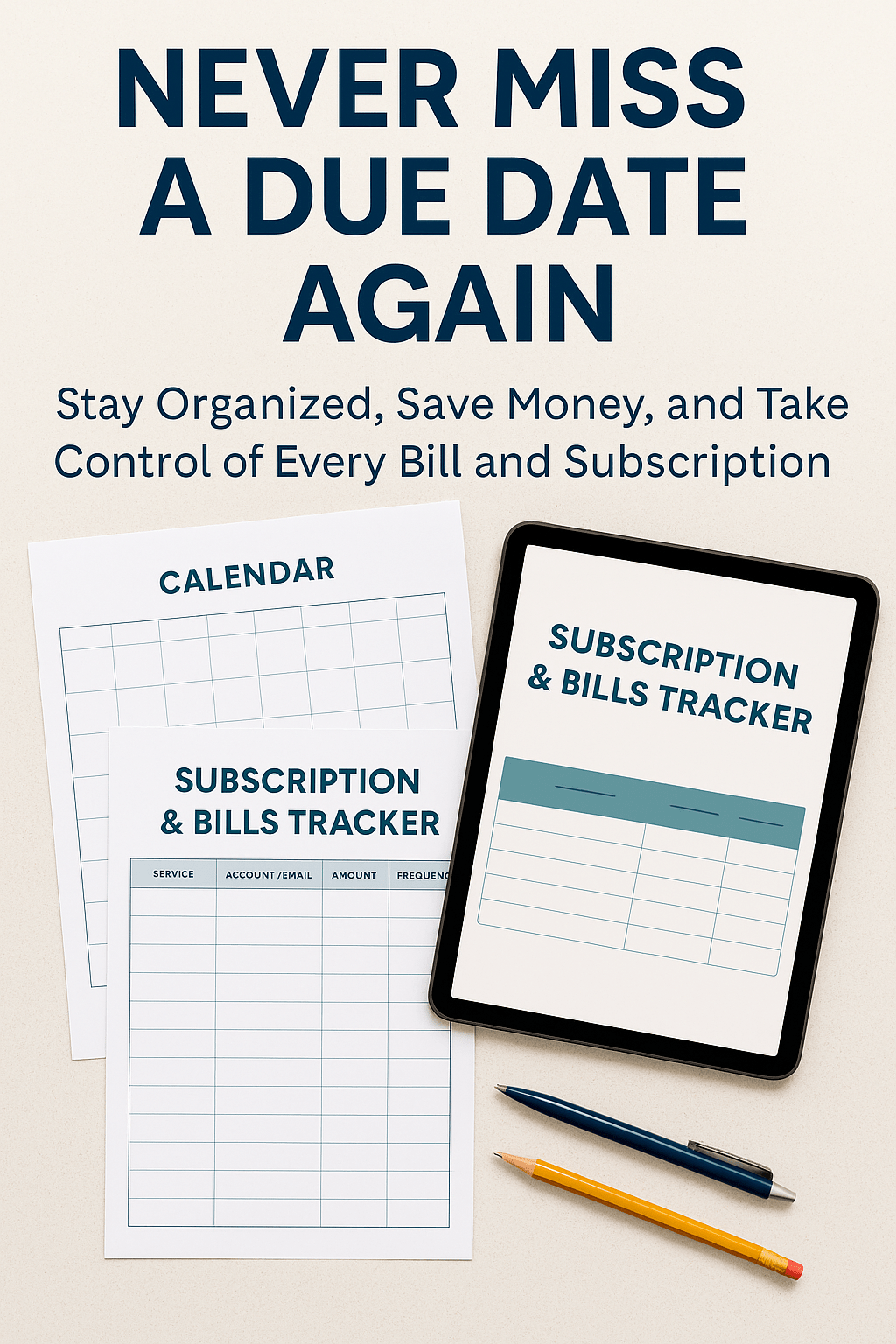 Never Miss a Due Date Again: How a Subscription & Bills Tracker Can Save You Money and&nbsp;Stress
