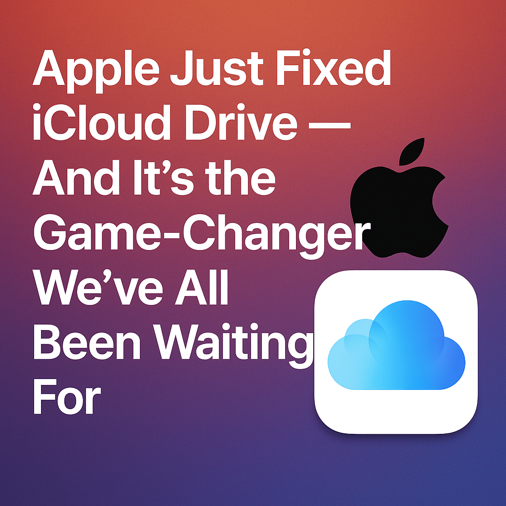Apple Just Fixed iCloud Drive — And It’s the Game-Changer We’ve All Been Waiting&nbsp;For
