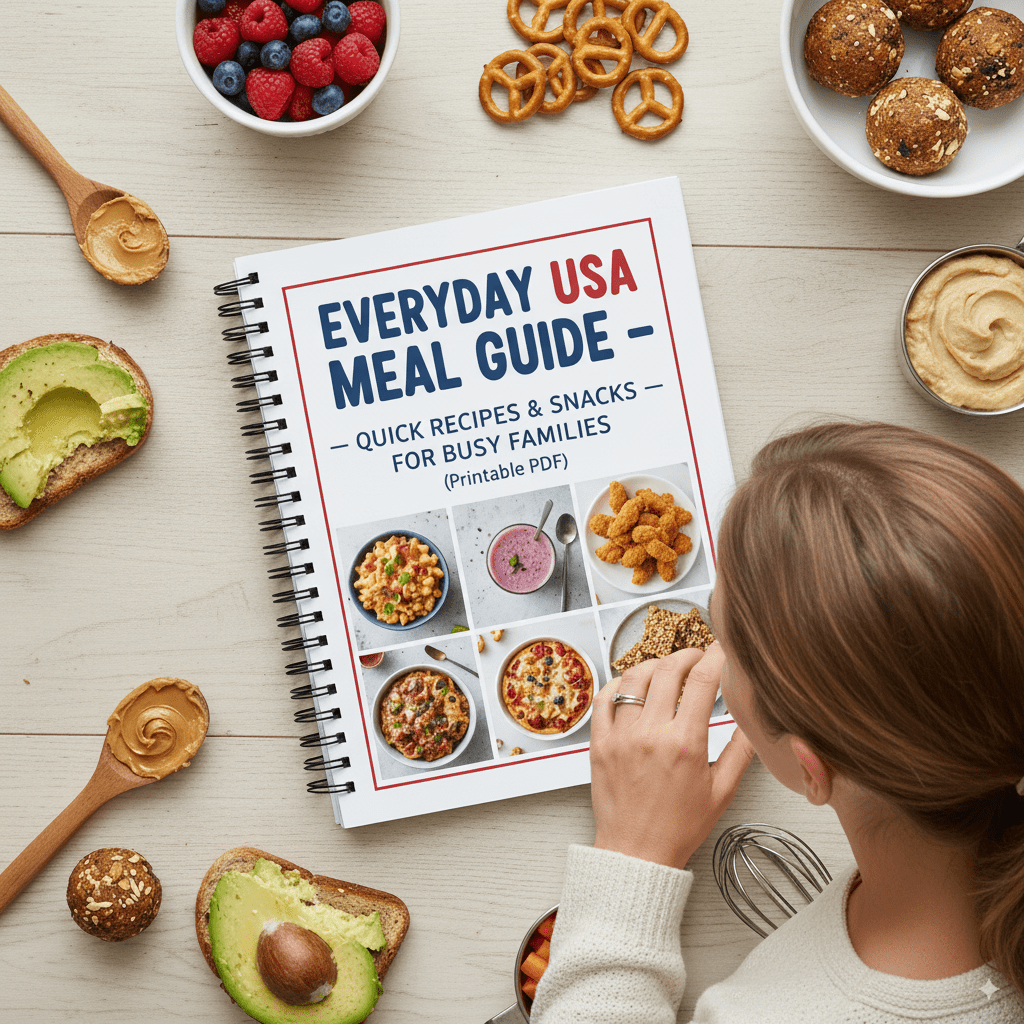 Everyday USA Meal Guide – Quick Recipes & Snacks for Busy Families (Printable&nbsp;PDF)