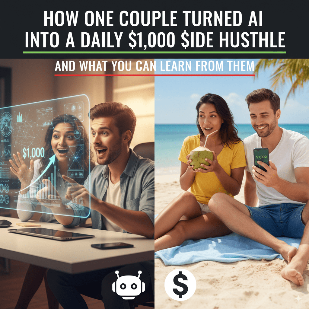 How One Couple Turned AI Into a Daily $1,000 Side Hustle — And What You Can Learn from&nbsp;Them