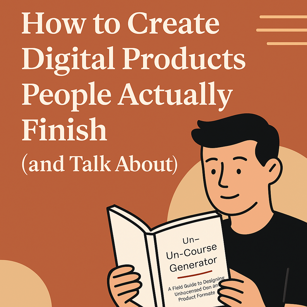 How to Create Digital Products People Actually Finish (and Talk About): The Un-Course&nbsp;Method