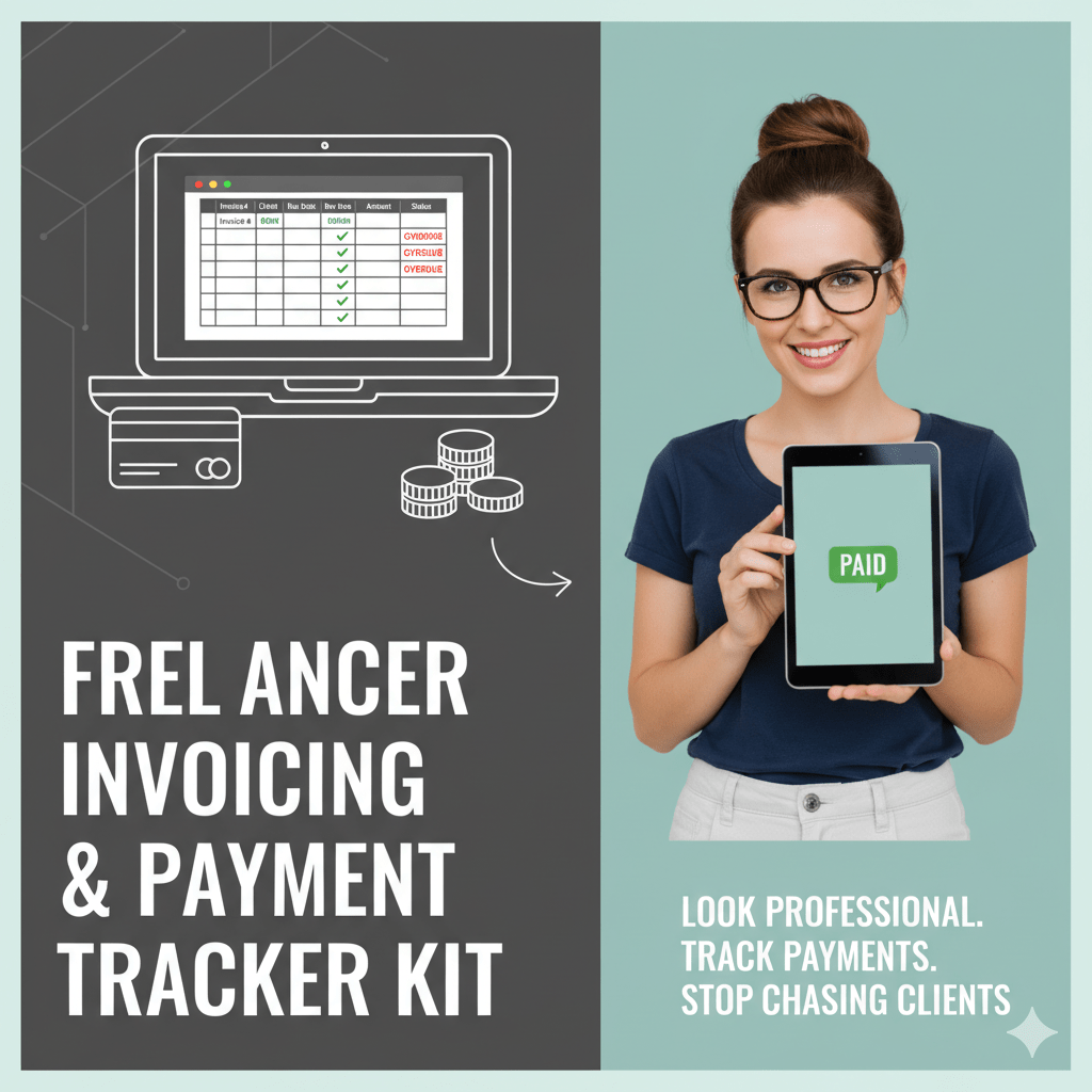 Freelancer Invoicing & Payment Tracker Kit:Look Professional. Track Payments. Stop Chasing&nbsp;Clients.