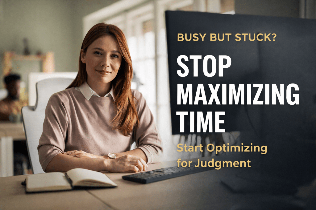 Stop Maximizing Time. Start Optimizing for&nbsp;Judgment.