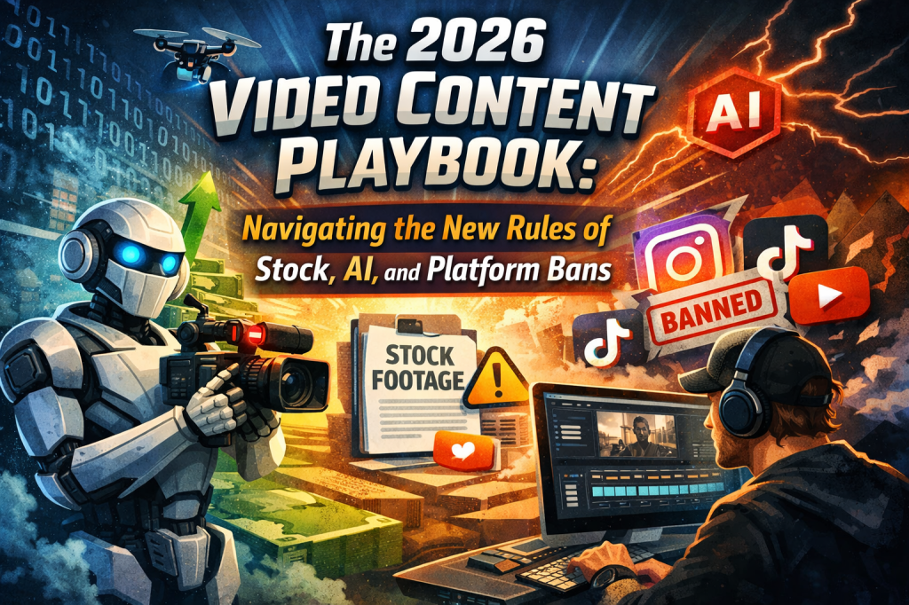 The 2026 Video Content Playbook: Navigating the New Rules of Stock, AI, and Platform Bans